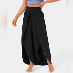 NWT⭐Halara Breezeful™ High Waisted Back Waistband Pocket Palazzo Flowy Split Wid